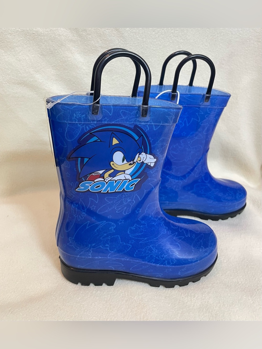 Sonic the Hedgehog Kids Blue Rain Boots Size US 7/8